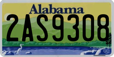 AL license plate 2AS9308