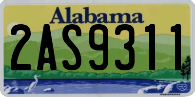 AL license plate 2AS9311