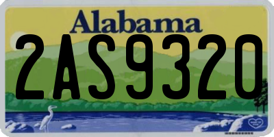 AL license plate 2AS9320