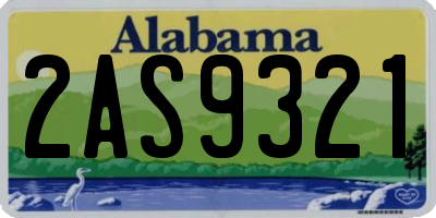 AL license plate 2AS9321