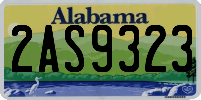 AL license plate 2AS9323