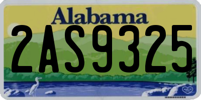 AL license plate 2AS9325