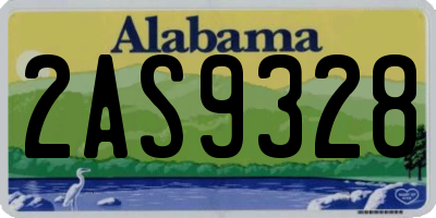 AL license plate 2AS9328