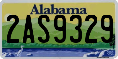 AL license plate 2AS9329