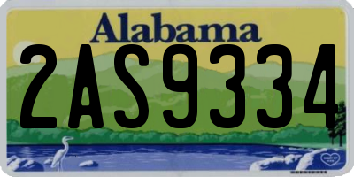 AL license plate 2AS9334