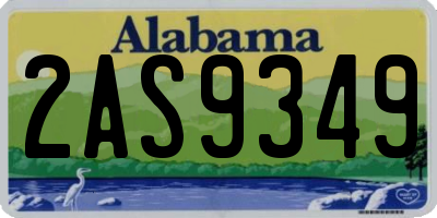AL license plate 2AS9349