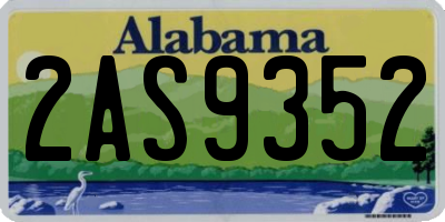 AL license plate 2AS9352