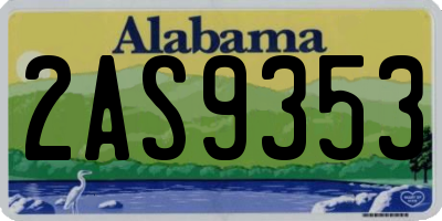 AL license plate 2AS9353