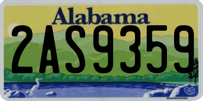 AL license plate 2AS9359