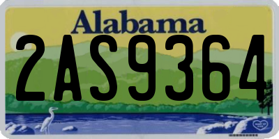 AL license plate 2AS9364