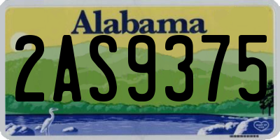 AL license plate 2AS9375