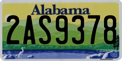 AL license plate 2AS9378