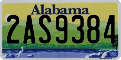 AL license plate 2AS9384