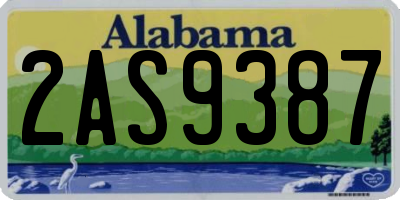 AL license plate 2AS9387