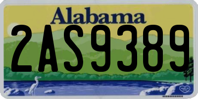 AL license plate 2AS9389