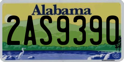 AL license plate 2AS9390