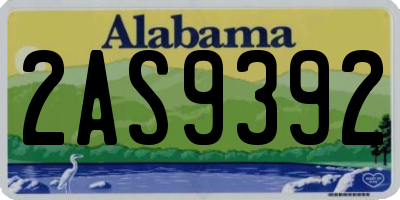 AL license plate 2AS9392