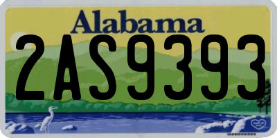 AL license plate 2AS9393
