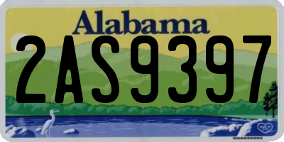 AL license plate 2AS9397
