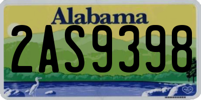 AL license plate 2AS9398