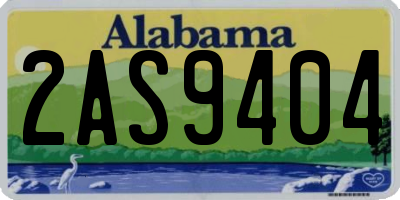 AL license plate 2AS9404