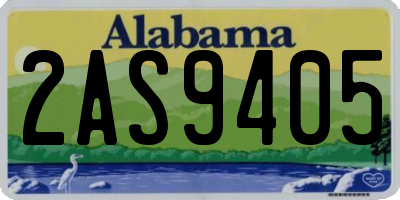 AL license plate 2AS9405
