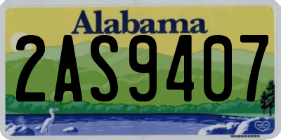 AL license plate 2AS9407