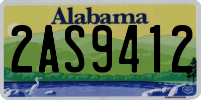 AL license plate 2AS9412