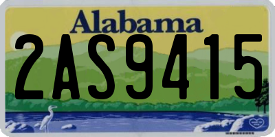 AL license plate 2AS9415