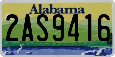 AL license plate 2AS9416
