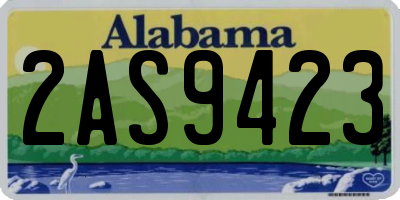 AL license plate 2AS9423