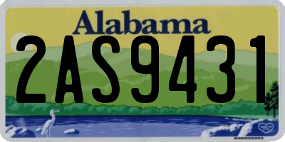 AL license plate 2AS9431