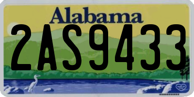 AL license plate 2AS9433