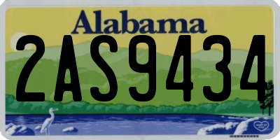 AL license plate 2AS9434