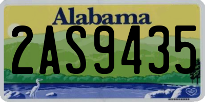 AL license plate 2AS9435