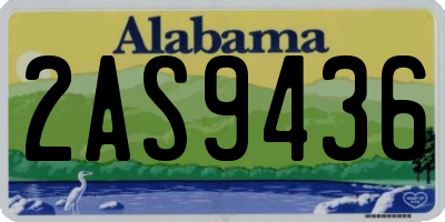 AL license plate 2AS9436