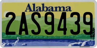 AL license plate 2AS9439