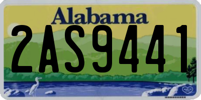 AL license plate 2AS9441