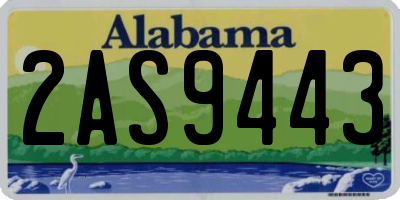 AL license plate 2AS9443