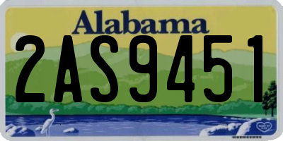 AL license plate 2AS9451