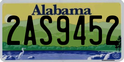 AL license plate 2AS9452