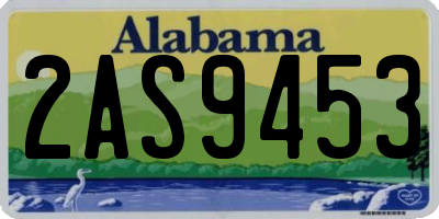 AL license plate 2AS9453
