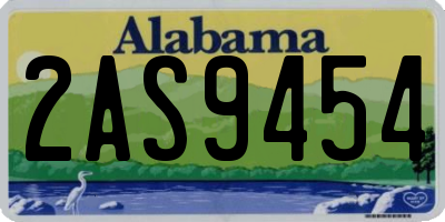 AL license plate 2AS9454