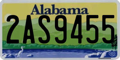 AL license plate 2AS9455