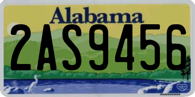 AL license plate 2AS9456
