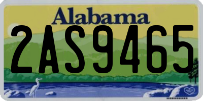 AL license plate 2AS9465