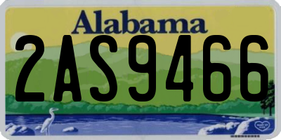 AL license plate 2AS9466