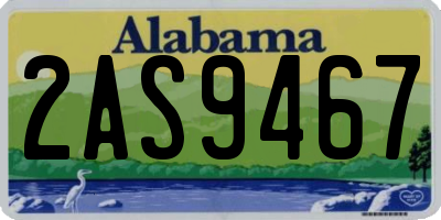 AL license plate 2AS9467