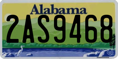 AL license plate 2AS9468
