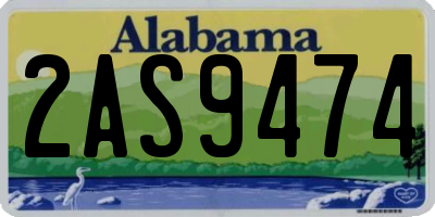 AL license plate 2AS9474